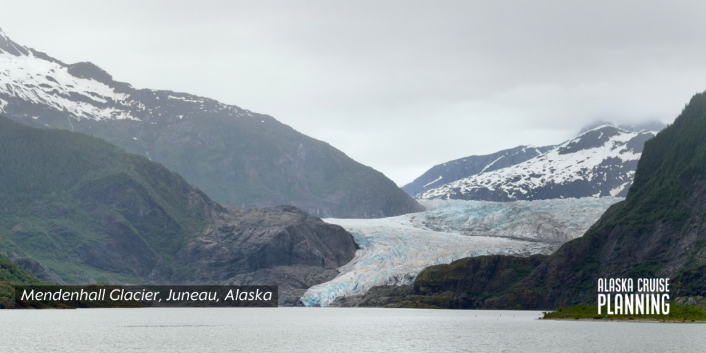 Visiting Mendenhall Glacier during a Juneau Alaska cruise excursion